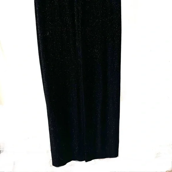 Alex Evenings Long Black Sparkly Dress Sz 14 Sleeveless Holiday Party Event - Picture 4 of 6